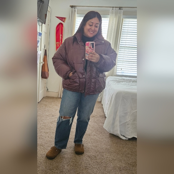 Abercrombie&Fitch Maroon wind resistance NWOT - Picture 2 of 11